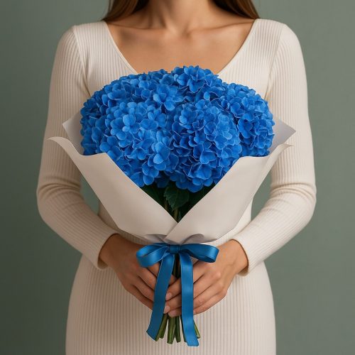 Букет из Гортензий «Лазурный восторг»